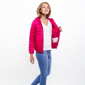 Light Down Packable Jacket for Women(Raspberry)